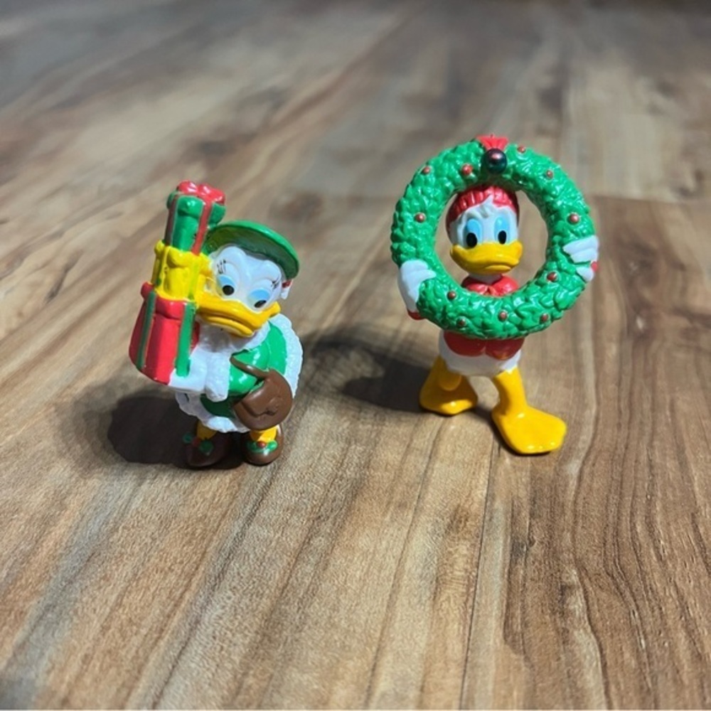 Disney Ducktales Donald‎ Daisy Duck PVC Figure Applause 1986 Toy Christmas 2"